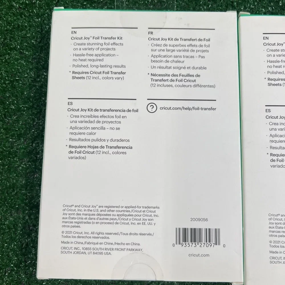 CRICUT JOY Foil Transfer Kit For Use With Cricut Joy Machine #2009056 Lot Of‎ 2